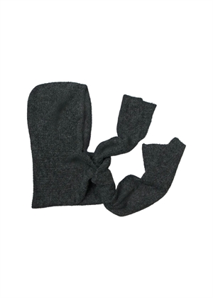 Milu scarf knit balaclava Dark Grey Melange Object 